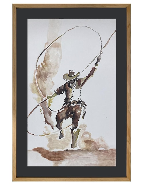 Pintura Cowboy técnica acrílico Lune Art Gallery