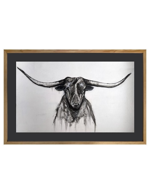 Pintura Horns técnica acrílico Lune Art Gallery AnimalArt