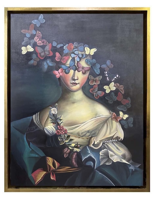 Pintura Mariposas y Misterio técnica óleo Lune Art Gallery Mariposas