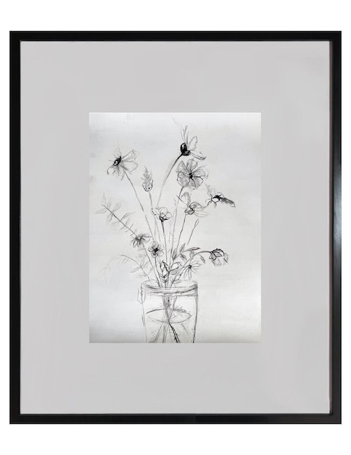 Pintura Jarrón técnica acrílico Lune Art Gallery Flores