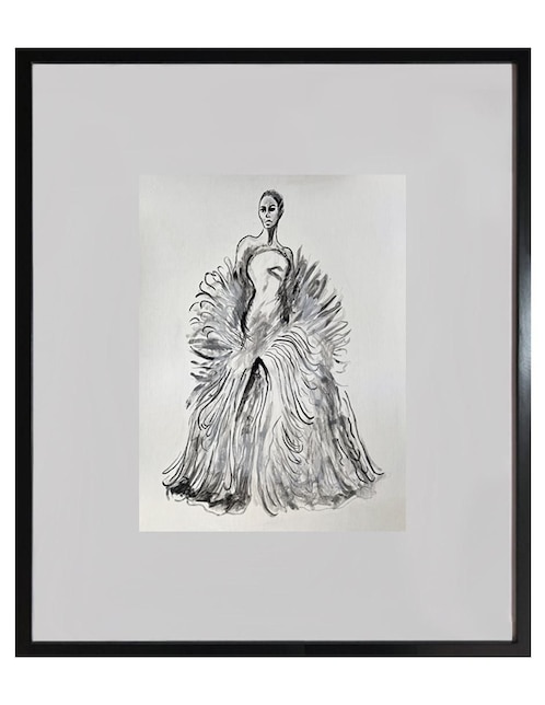 Pintura Fashion técnica acrílico Lune Art Gallery