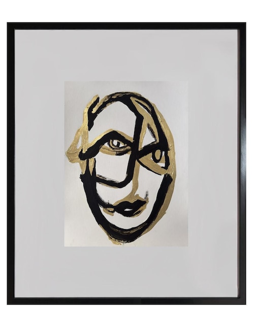 Pintura GoldFacei técnica acrílico Lune Art Gallery Faces