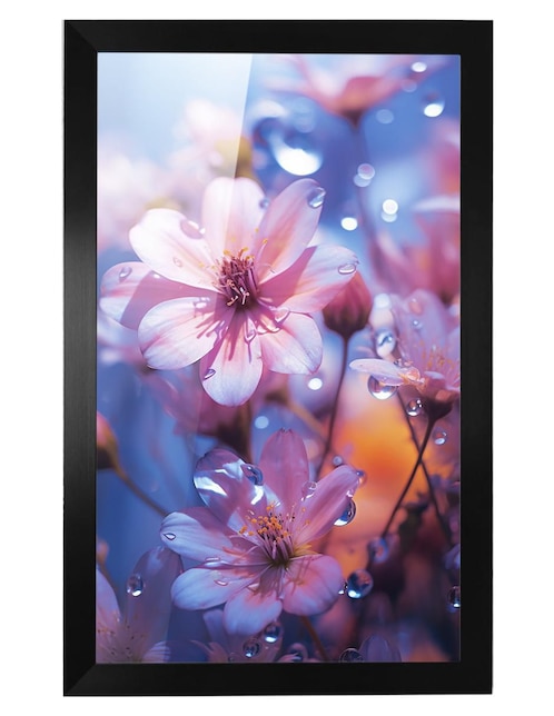 Cuadro decorativo Pixelarte flores