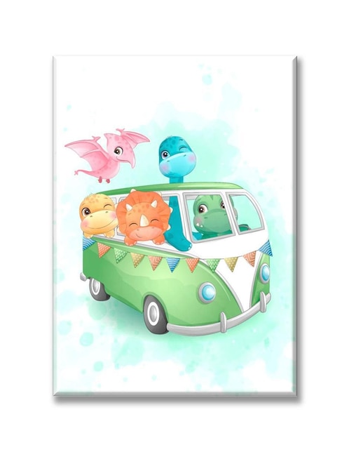 Cuadro decorativo van dinosaurios 1