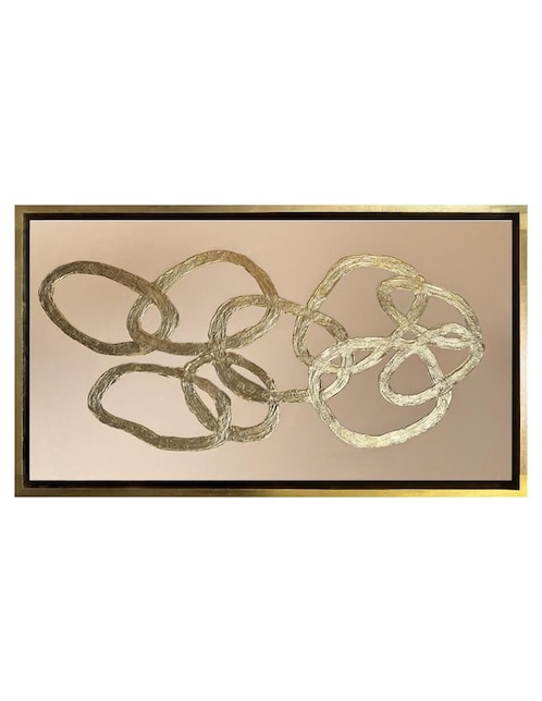Pintura Aros de Oro técnica acrílico Abstractos 1