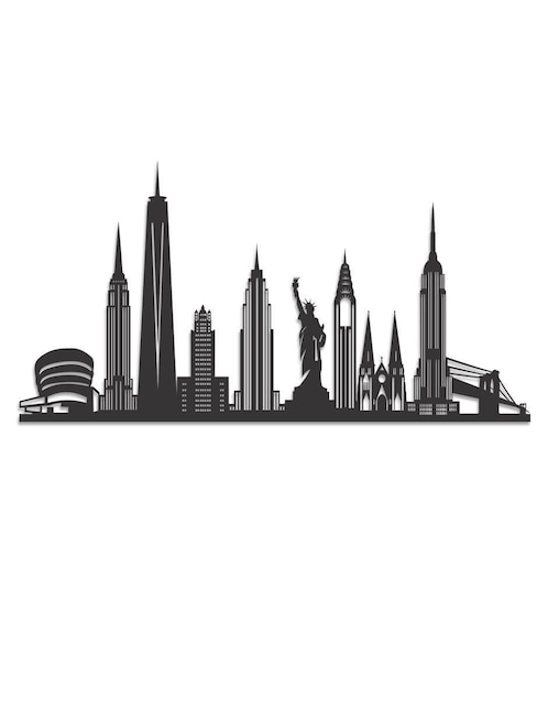 Pintura Geométrico Skyline New York negro PIGO técnica impresión Pigo Skyline