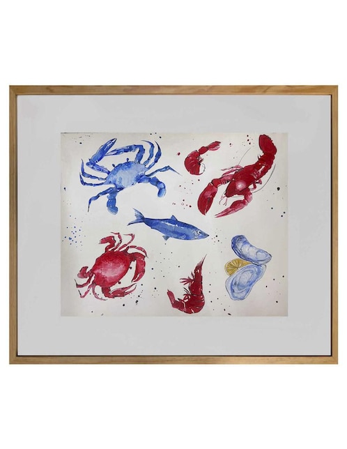 Pintura Frutas del mar técnica acrílico Lune Art Gallery