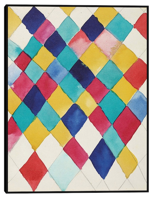 Cuadro decorativo Farbstudie mit Rauten (1913) técnica mixta Cuadros Jr Colores