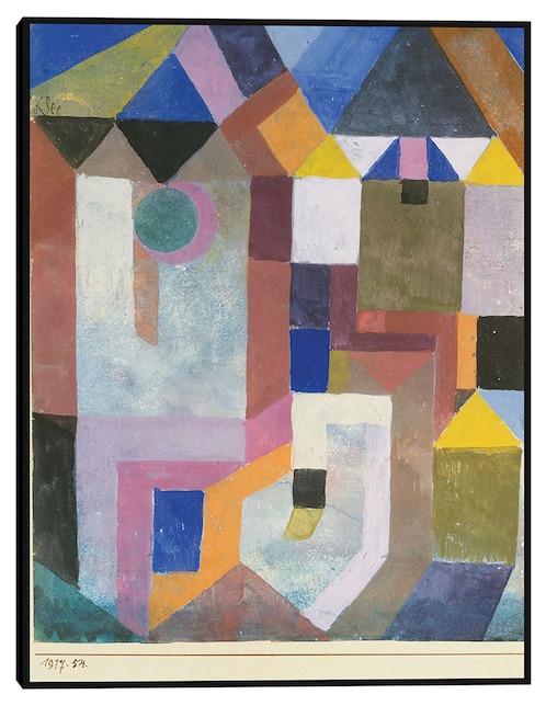 Cuadro decorativo Arquitectura colorida (1917) técnica mixta Cuadros Jr Colores