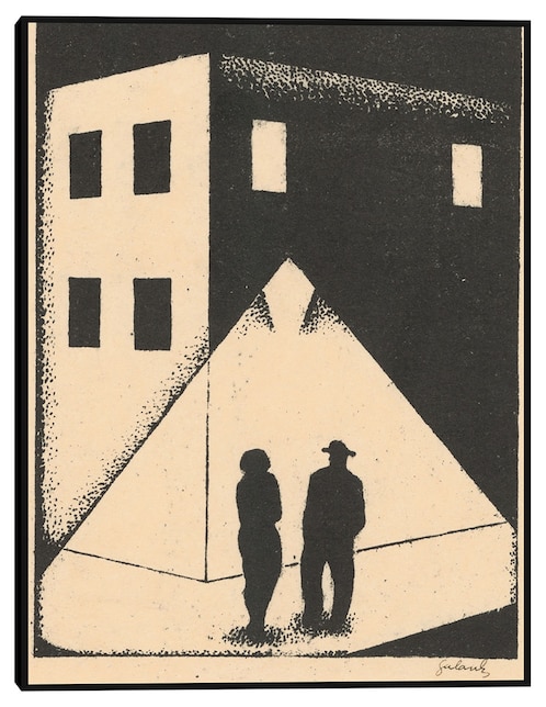 Cuadro decorativo El encuentro (1924) técnica mixta Gente 1
