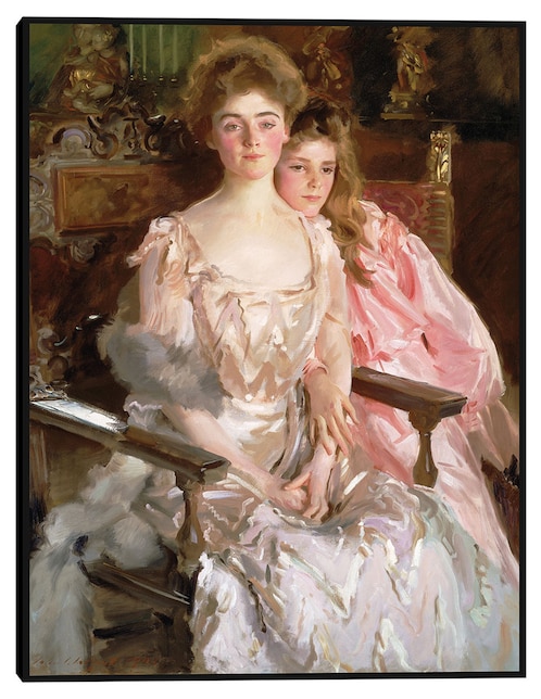 Cuadro decorativo La señora Fiske Warren (Gretchen Osgood) y su hija Rachel (1903) técnica mixta Cuadros Jr Colores