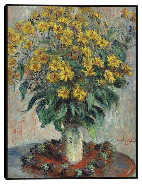 Cuadro decorativo Flores de alcachofa de Jerusalén (1880) técnica mixta Cuadros Jr Floreros