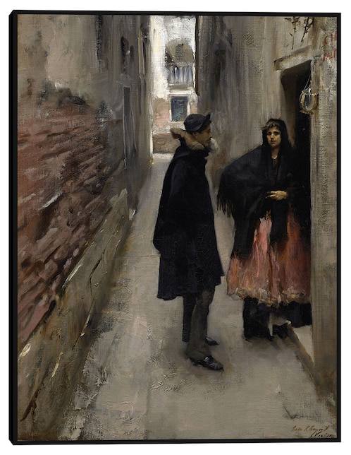 Cuadro decorativo Una calle de Venecia (c. 1880-1882) técnica mixta Cuadros Jr Colores