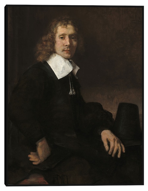 Cuadro decorativo Un joven sentado a una mesa (posiblemente Govaert Flinck) (c. 1660) técnica mixta Cuadros Jr Colores
