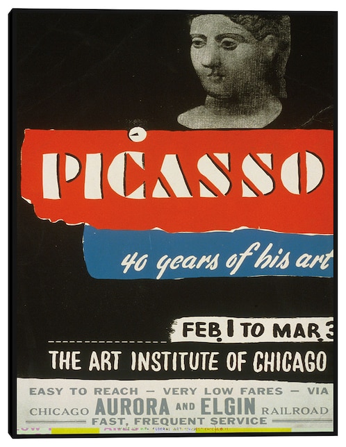 Cuadro decorativo Picasso–40 años de su arte (1936) técnica mixta Publicidad 1