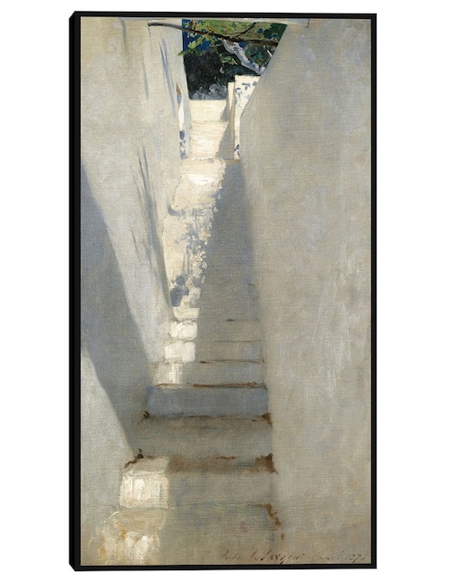 Cuadro decorativo Escalera en Capri (1878) técnica mixta Cuadros Jr Arquitectura