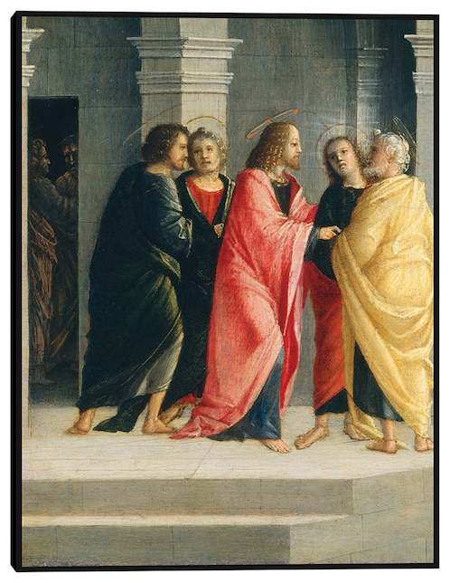 Cuadro decorativo Cristo instruyendo a Pedro y Juan a prepararse para la Pascua c.1504 técnica mixta Figuras Celestiales 1