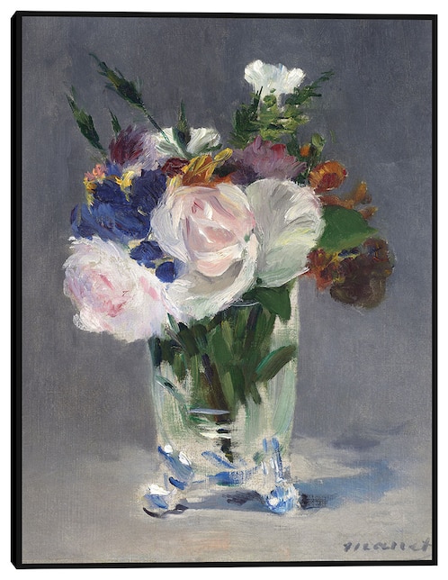 Cuadro decorativo Flores en un jarrón de cristal (c. 1882) técnica mixta Floreros 1