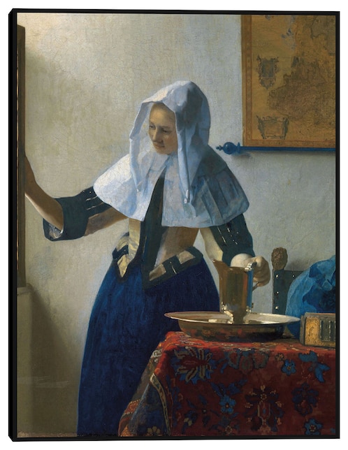 Cuadro decorativo Mujer joven con una jarra de agua (ca. 1662) técnica mixta Gente 1