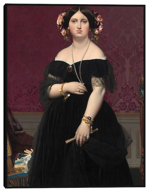 Cuadro decorativo Señora Moitessier c 1851 técnica mixta Gente 1