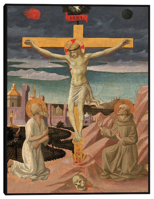 Cuadro decorativo La Crucifixión con San Jerónimo y San Francisco, c. 1445/1450 técnica mixta Figuras Celestiales 1