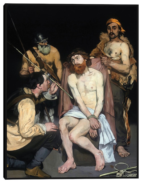 Cuadro decorativo Jesús burlado por los soldados (1865) técnica mixta Figuras Celestiales 1