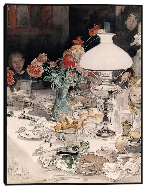 Cuadro decorativo Alrededor de la lámpara del atardecer (1900) técnica mixta Cuadros Jr Gente