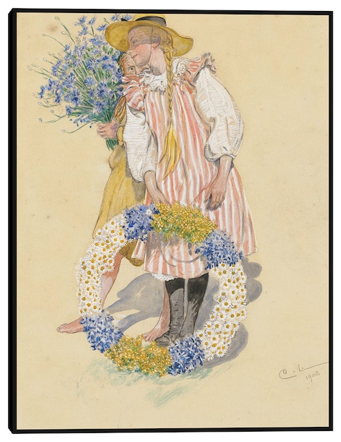 Cuadro decorativo Lisbeth y Brita (1902) técnica mixta Gente 1