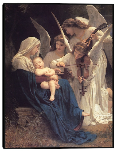 Cuadro decorativo El canto de los ángeles (1881) técnica mixta Cuadros Jr Ángeles