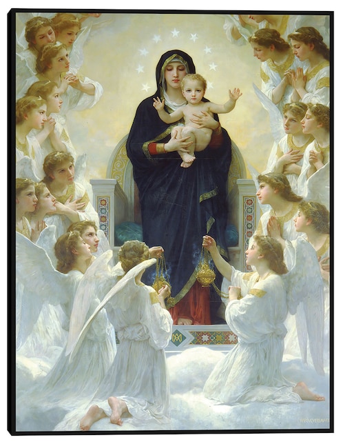 Cuadro decorativo La virgen con los ángeles (1900) técnica mixta Vírgenes 1