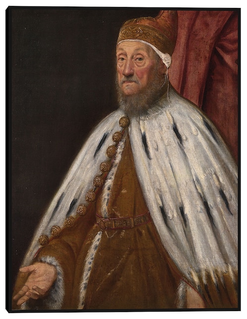 Cuadro decorativo Dux Pietro Loredano técnica mixta Retratos 1