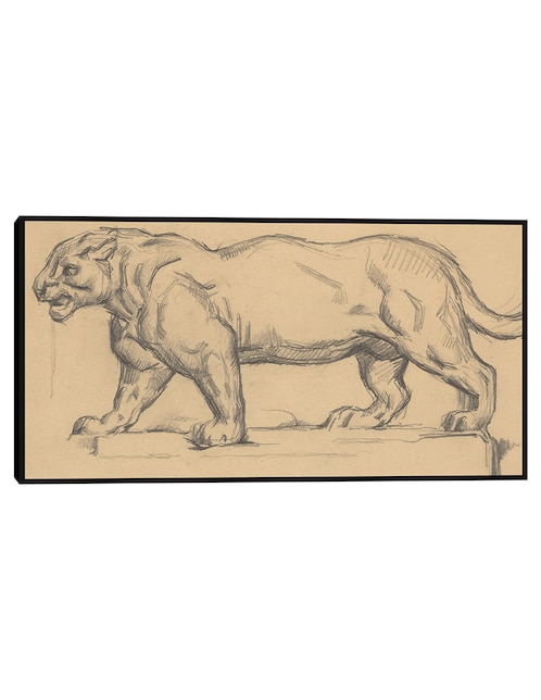 Cuadro decorativo Jaguar técnica mixta Bocetos 1