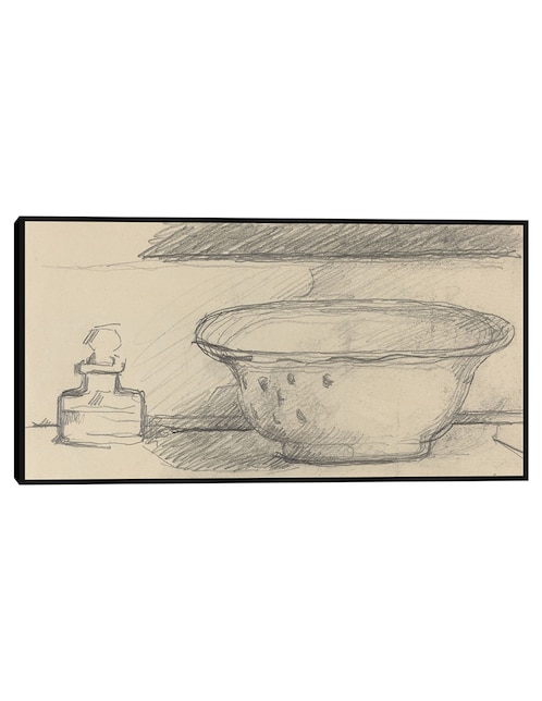 Cuadro decorativo Lavabo y frasco aromático (anverso) (1877-1881) técnica mixta Bocetos 1
