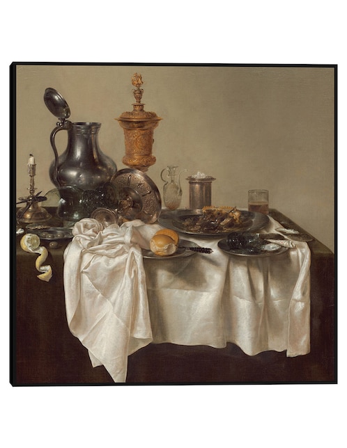 Cuadro decorativo Pieza de banquete con pastel de carne picada, 1635 técnica mixta Cómida 1