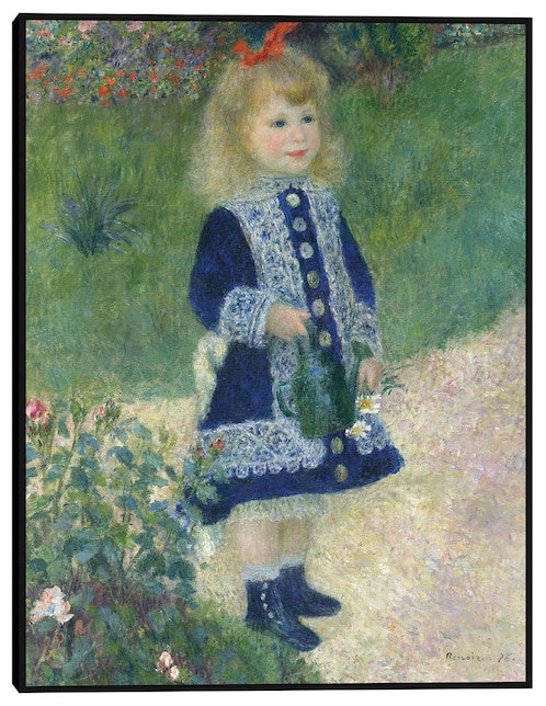 Cuadro decorativo Una niña con una regadera (1876) técnica mixta Retratos 1