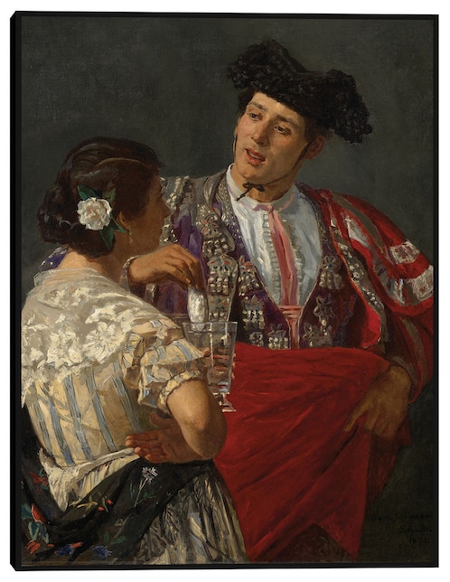 Cuadro decorativo Ofreciendo el panel al torero (1873) técnica mixta Retratos 1