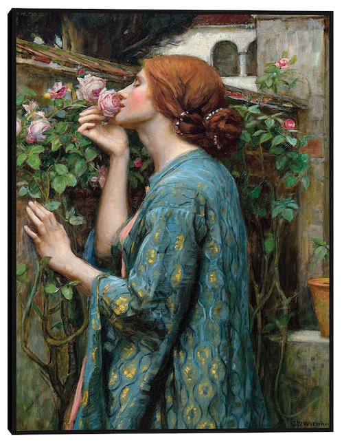 Cuadro decorativo El alma de la rosa (1908) técnica mixta Gente 1