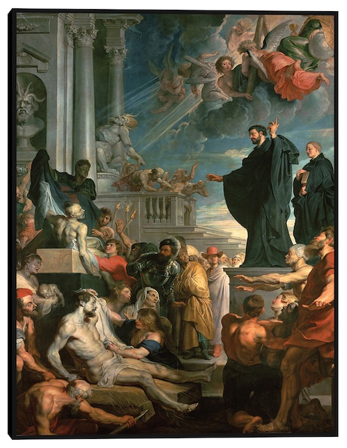 Cuadro decorativo Los milagros de San Francisco Javier (entre 1617 y 1618) técnica mixta Cuadros Jr Figuras Celestiales