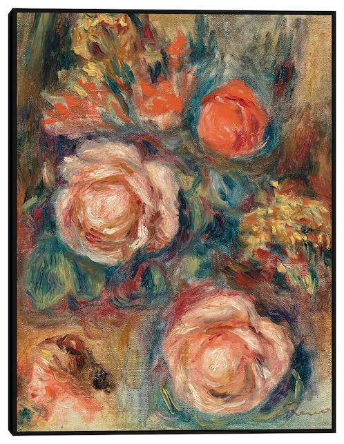 Cuadro decorativo Ramo de Rosas (Bouquet de roses) (1900) técnica mixta Cuadros Jr Arreglo Floral