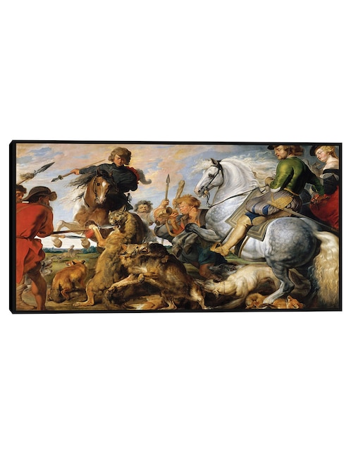 Cuadro decorativo Caza del lobo y el zorro (hacia 1616) técnica mixta Gente 1
