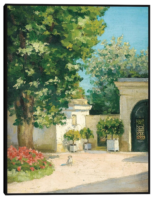 Cuadro decorativo El pórtico de la casa familiar (hacia 1875) técnica mixta Campos 1