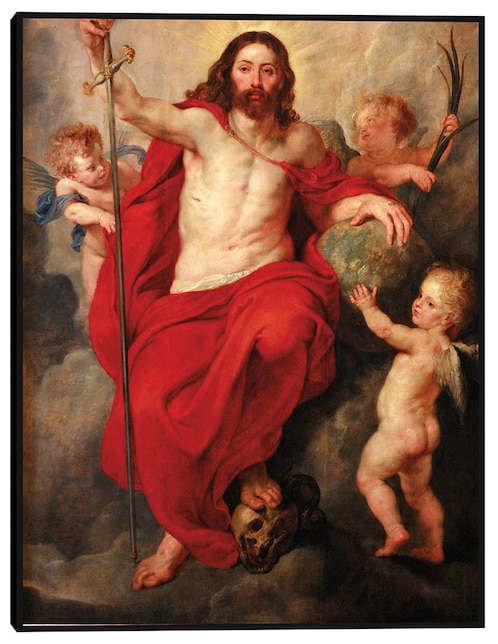 Cuadro decorativo Cristo triunfando sobre la muerte y el pecado (hacia 1615-1616) técnica mixta Figuras Celestiales 1