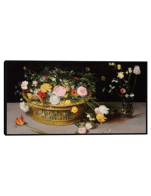 Cuadro decorativo Flores en una cesta y un jarrón, 1615 técnica mixta Floración 1