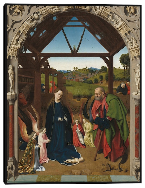 Cuadro decorativo La Natividad, c. 1450 técnica mixta Figuras Celestiales 1