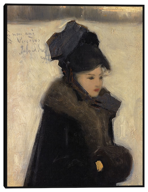 Cuadro decorativo MUJER CON PIEL (C. 1880–85) técnica mixta Gente 1