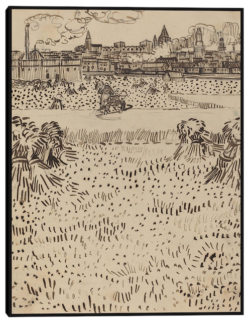 Cuadro decorativo La cosecha (1888) técnica mixta Naturaleza 1