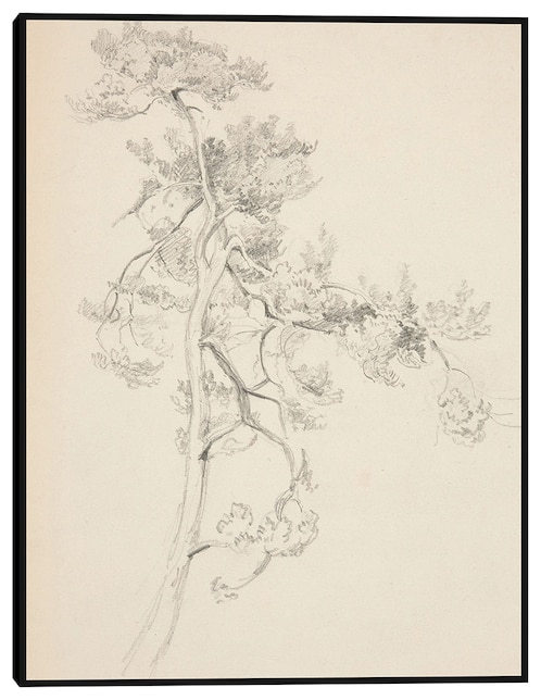 Cuadro decorativo Árbol y follaje técnica mixta Formas 1