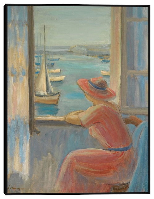 Cuadro decorativo Devant La Fenêtre, Isla de Yeu (1919) técnica mixta Gente 1