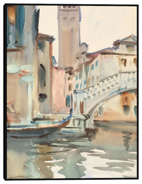 Cuadro decorativo Un puente y campanario, Venecia (1902-1904) técnica mixta Arquitectura 1