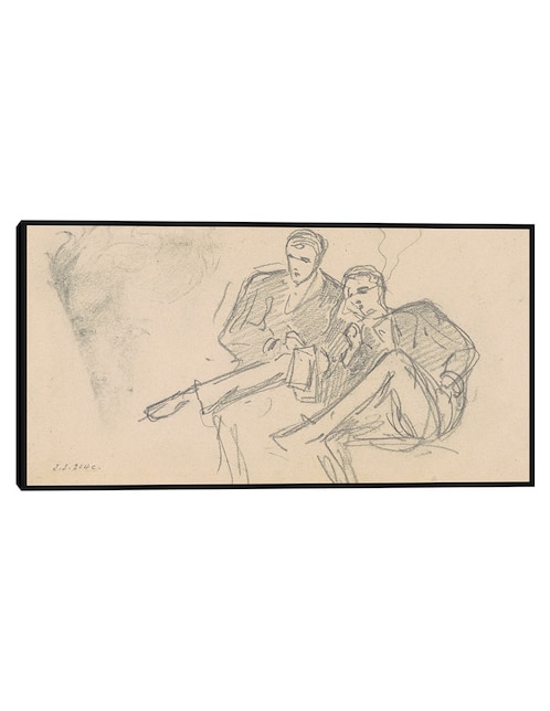 Cuadro decorativo Hombres sentados (c. 1874-1877) técnica mixta Siluetas 1